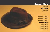 Hat with Bow Full Colour Business Cards