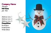 Snowman Ornament Recycled Business Cards