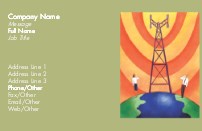 Communications Tower Full Colour Magnetic Business Cards