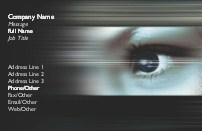 Eye Close-up Full Colour Business Cards