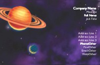 Rings of Saturn Recycled Business Cards
