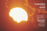 Sun and Clouds Full Colour Business Cards