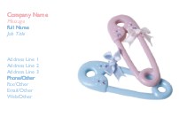 Blue and Pink Nappy Pins