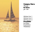 Come Sail Away Full Colour Business Cards