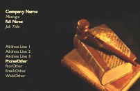 Gavel on Books Full Colour Magnetic Business Cards