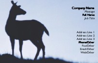Deer Silhouette Full Colour Business Cards