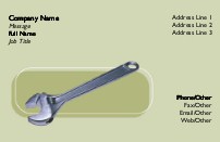 Adjustable Spanner Full Colour Business Cards