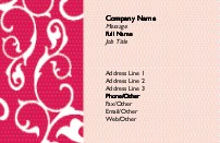 Scrolling Flowers Blush Recycled Business Cards
