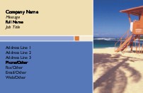 Beach Safety Full Colour Business Cards
