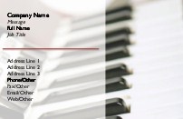 Piano Recycled Business Cards