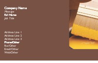 Yellow Paint and Brush Full Colour Business Cards