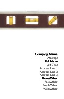 Construction Level Full Colour Business Cards