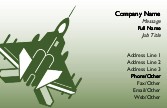 Green Fighter Jet Full Colour Business Cards
