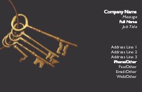 Antique Keys Full Colour Business Cards