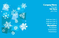 Array of Snowflakes Recycled Business Cards