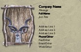 Kudu in Wood Frame Full Colour Business Cards