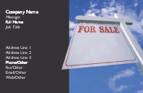 For Sale Sign Full Colour Business Cards