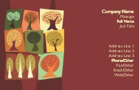 Trees of the Seasons Recycled Business Cards