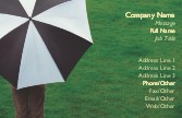 Golf Umbrella Full Colour Business Cards