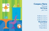 Child's Playroom Full Colour Business Cards