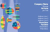 Decorative Christmas Bulbs Full Colour Business Cards