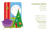 Living Room at Christmas Full Colour Magnetic Business Cards