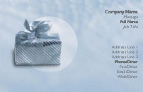 Silver Wrapped Gift Full Colour Business Cards