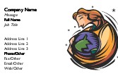 Woman Holding the World Full Colour Business Cards