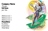 Woman Playing Lacrosse Full Colour Business Cards
