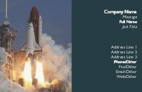 5-4-3-2-1 Lift-Off Recycled Business Cards