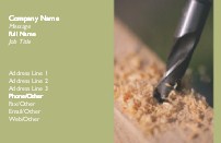 Close-Up of a Drill Bit Full Colour Business Cards