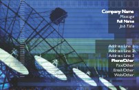 Close-up of Satellite Dishes Full Colour Magnetic Business Cards