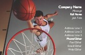 Dunking the Ball Full Colour Business Cards