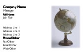 Globe on a Stand Full Colour Business Cards