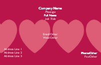 Hearts Aligned Full Colour Business Cards