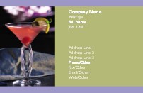 Pink Martini with Lemon Full Colour Business Cards