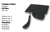 Black Graduation Cap Full Colour Business Cards