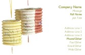 Chinese Lanterns Recycled Business Cards