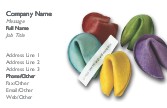 Coloured Fortune Cookies Full Colour Magnetic Business Cards