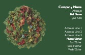 Colourful Wreath Full Colour Business Cards