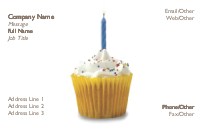 Fairy Cake with Candle Recycled Business Cards