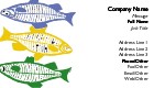 Fish Folk Art Full Colour Business Cards