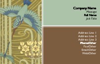 Hummingbird and Dragonfly Full Colour Business Cards