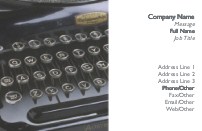 Old Typewriter Full Colour Business Cards