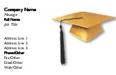 Yellow Graduation Cap Full Colour Business Cards