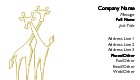 Giraffe Folk Art Full Colour Business Cards