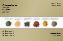 Categorised Spices Full Colour Magnetic Business Cards