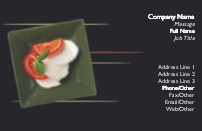 Fresh Mozzarella Full Colour Magnetic Business Cards