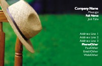 Hat on a Chair Full Colour Business Cards