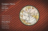 Leaf Pattern Stained Glass Full Colour Business Cards